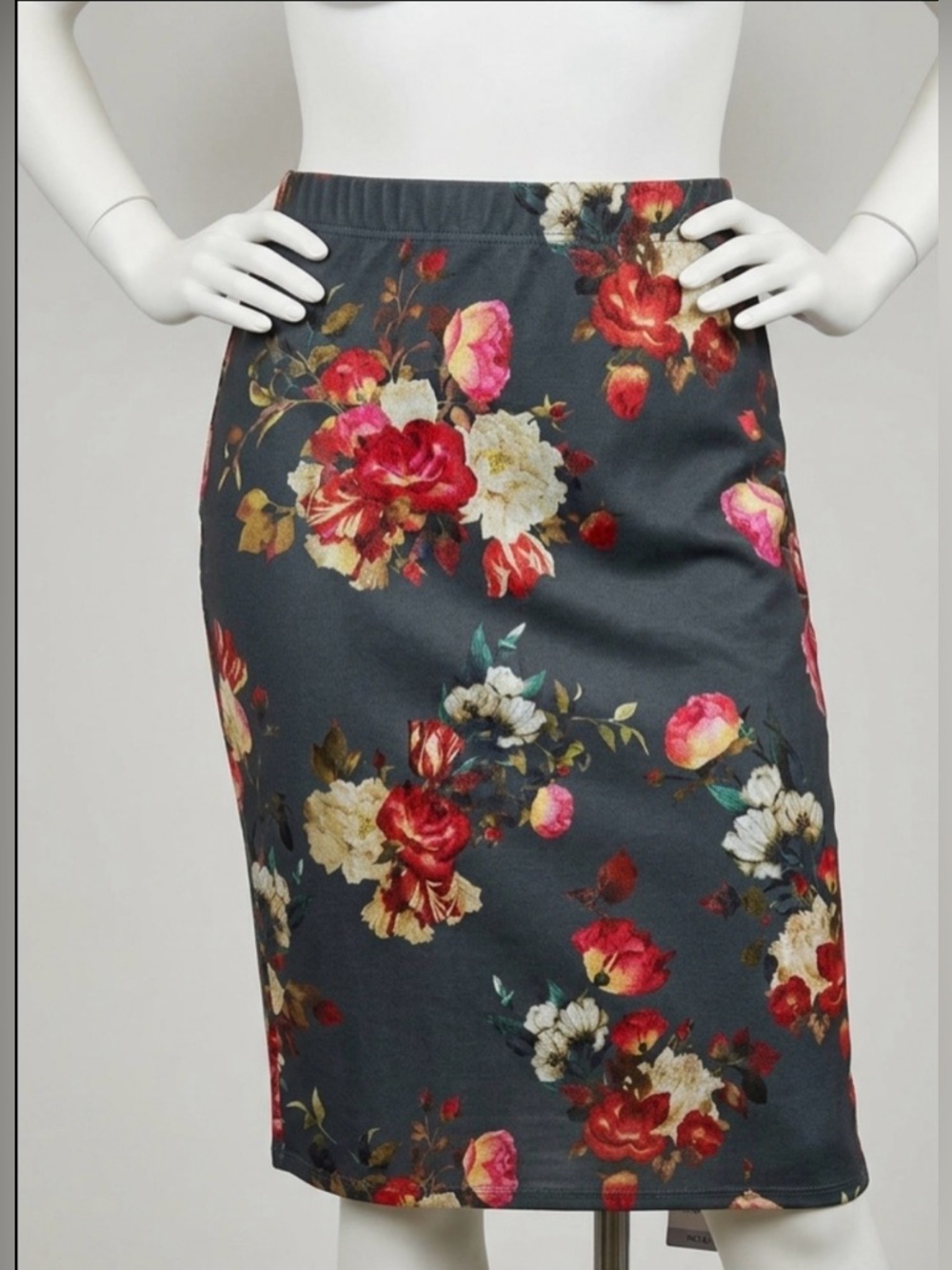 NYCC Elegant High-Waist Floral Pencil Skirt - 1XL